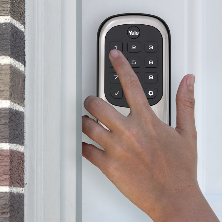 Yale Real Living Keyless Push Button Stand Alone Deadbolt Wayfair Canada